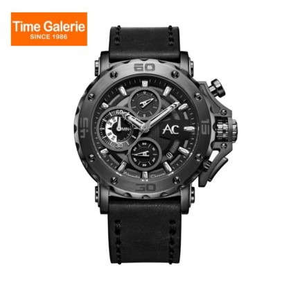 Alexandre Christie ALCW9205MCLEPBA Black Leather Strap Men Watch Alexandre Christie ALCW9205MCLEPBA Black Leather Strap Men Watch